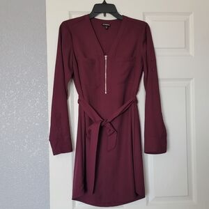 EUC! Express Plum Shirt Dress - XS